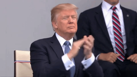 Классная гиф аплодисменты Дональд Трамп президент скачать для ватсап