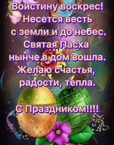 Гиф картинка воистину воскрес качайте для Telegram